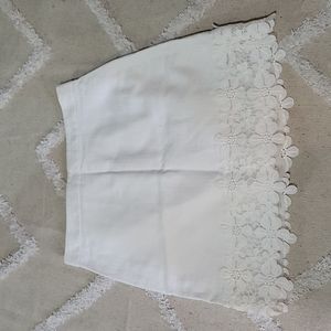White lace skirt